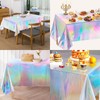 4 Pack Iridescent Tablecloths - Shiny Laser Rectangle Table Covers