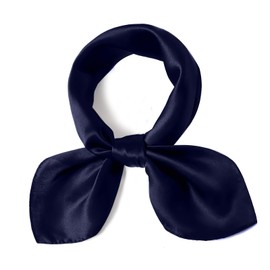 vimate Headscarf for Women - 35 Inch Square Silk Feel Satin Scarf Silk Scarf for Hair Wrapping and Sleeping at Night, 2 Pack - Navy