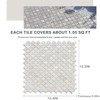 MOPTORLS Mother of Pearl Fish Scale Pattern Mosaic Tile for