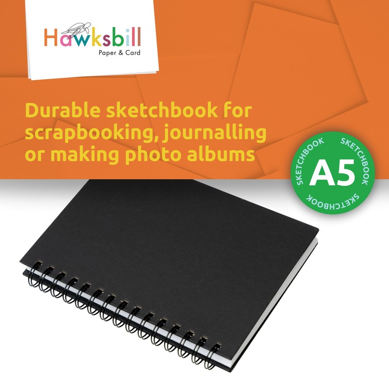 Hawksbill A5 Portrait Sketchbook – Hardcover Spiral Sketchbook 40 Sheets