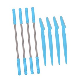 4pcs Facial Hair Remover Set Spring Razor Eyebrow Shaper Hair Trimmer for Face Chin Cheeks Neck Easy to Use