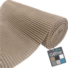 HOME GENIE Original Drawer and Shelf Liner, Non Adhesive Roll, 20 Inch x 20 FT, Durable and Strong, Grip Liners for Drawers, Shelves, Cabinets, Pantry, Storage, Kitchen and Desks, Light Taupe