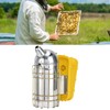 Pointed Beehive Smoker with Heat Protection Board Stainless Steel Bee