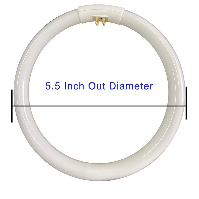 Konideke 5.5 Inch Outside Diameter,T4 12W 6400K Circular Fluorescent Bulb,Replacement
