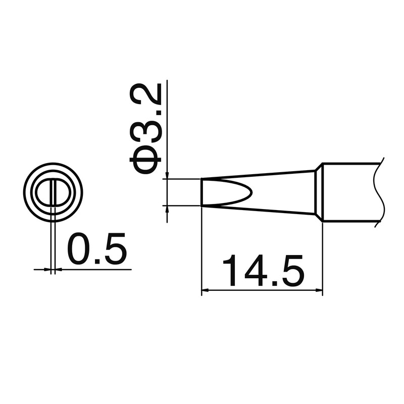 白光(HAKKO) こて先 3.2D型 FX-600/FX-8801/FX-8803用 T18-D32
