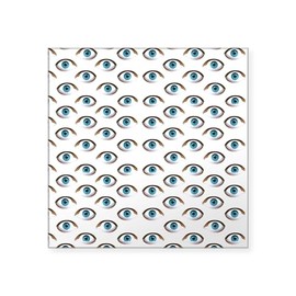 CafePress Evil Eye Square Sticker 3 X 3 Square Bumper Sticker Car Decal