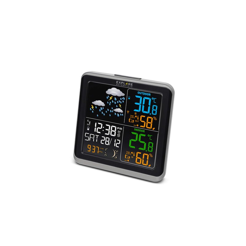 Explore Scientific WSH4008C Wireless Weather Station, Barometer with Weather Forecast