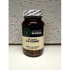 Vitality Works 100% Vegetarian Cayenne Supplement 90 Caps