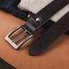Buffway Leather Belt for Men - Durable Full Grain Men's