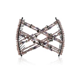 Hair Hugger for Fine, Thin, Short & Straight Hair by HairZing - Easy Comfy Styles, Add Volume with No Pressure - Double Comb with Elastic for UpDo, Ponytail, French Twist, Bun (Cloud - Medium)