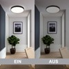 cupgow LED Ceiling Light Dimmable Black - Ceiling Light Flat