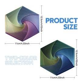 Fractal Fidget Hexagon 3D Printed Hexagon Fidget Toy Geometric Shape Infinity Cube Desk Spinning Toy Colorful Fidget Cubes Sensory Toys for Adults(Green)