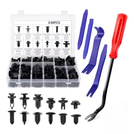 MARZSEFLO Kit Grapas Automotrices 240 Pzas, 12 Modelos, 5 Quitagrapas