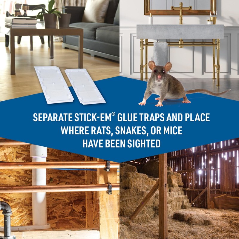 Stick-Em Rat & Mouse Size Glue Trap 10” x 5”