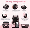 NIWEIYA Girls School Backpack with Lunch Box Pencil Case Set,
