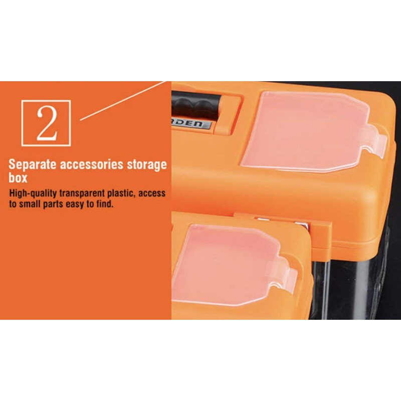 Edward Tool Stainless Steel Tool Box 16” - Small Metal