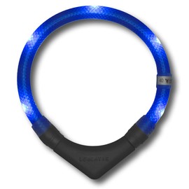 LEUCHTIE® Light Collar Plus I LED Collar for Dogs I 100 Hours of Light Duration I Waterproof I Extremely Bright, 47.5