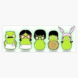 Magnet Bobs Burgers Magnet Bumper Sticker Car Magnet Flexible Reuseable Magnetic Vinyl 5"