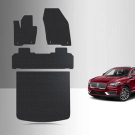 TOUGHPRO Full Set Floor + Cargo Mats Accessories Set for Lincoln Nautilus All Weather Heavy Duty (Made in USA) Black Rubber 2019 2020 2021 2022 2023 2024