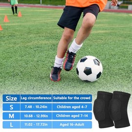 Youth Volleyball Knee Pads, Soft Volleyball Knee Pads Youth Kids 8-14, Flexible Sponge Anti-Slip Knee Protector for Volleyball, Dancing, Football, Yog