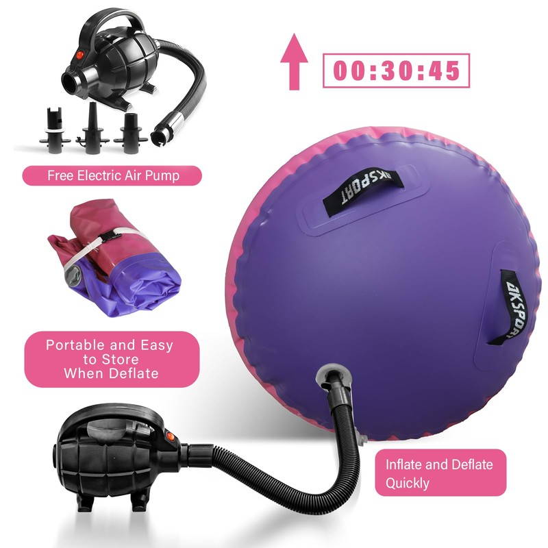 AKSPORT Air Roller Gymnastics Air Barrel for Backbends and Back