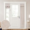 HOMEIDEAS 100% Linen Blackout Sidelight Curtains for Front Door, Side