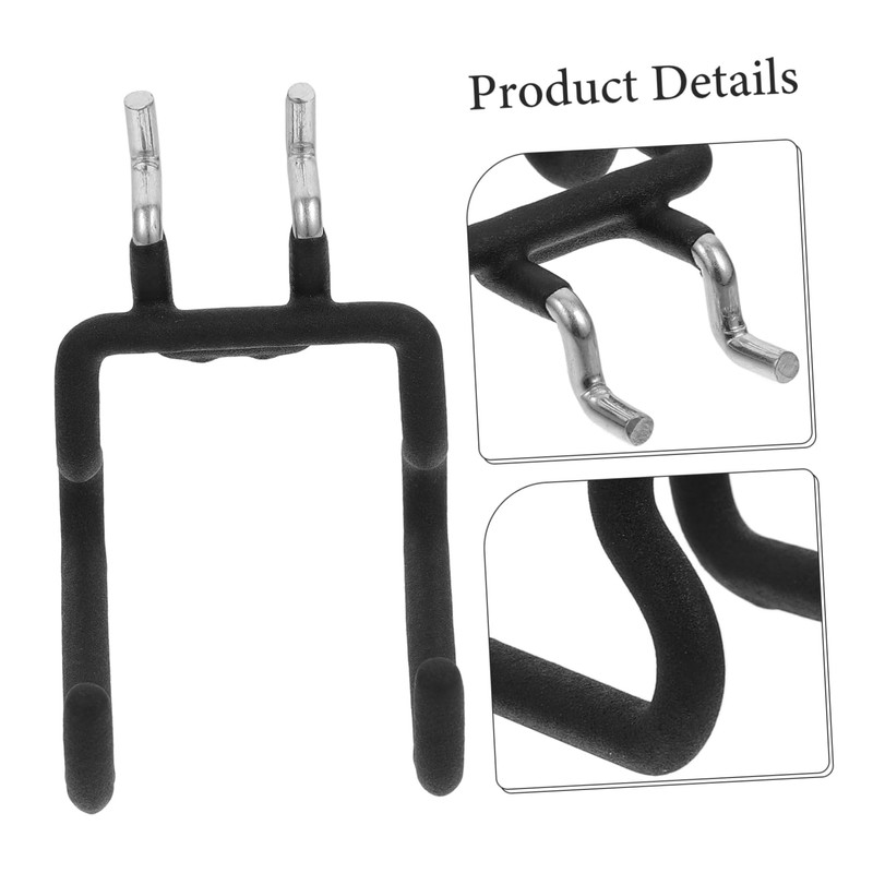 KONTONTY Heavy Duty Stainless Steel Pegboard Hooks 4 Small Padded