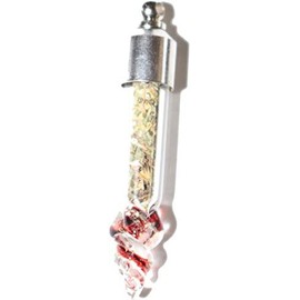 Ex to Return Wicca Witch Charm Pendant Glass Vial. 121 Yr Old Formula