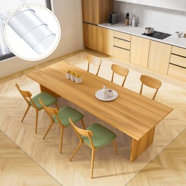 Drydiet Clear Plastic Floor Mat 5.2' x 4.3' Vinyl Area Rug for Dining Table, Large Waterproof Plastic Floor Mats for Kitchen Vinyl Area Rug Carpet PVC Chair Rug for Home Laundry Office Kitchen