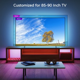 HAMLITE Led Lights for TV 85-95 Inches, 21Ft USB Powered TV Led Backlight, Easy-Bending Design, Ambient Lighting, Gaming Decor