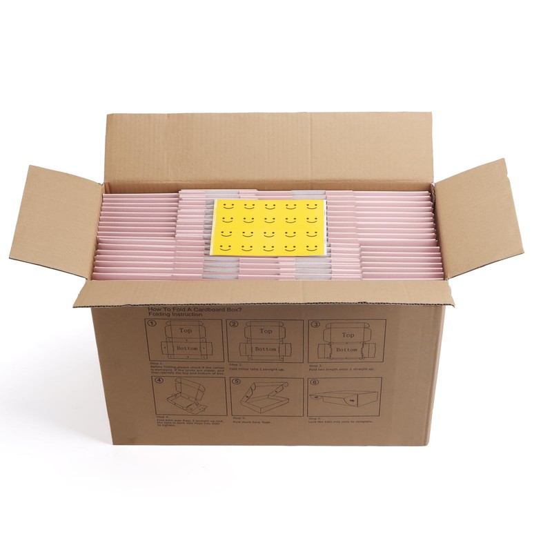 HORLIMER 12x9x4 inches Shipping Boxes Set of 20, Pink Medium