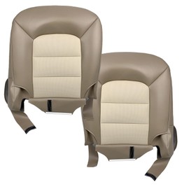 CARBBIA Leather Car Seat Cover, Front Seat Covers for Cars, Driver/Passenger Side Seat Covers, Tan Carseat Cover Compatible with Ford Expedition 2003-2006