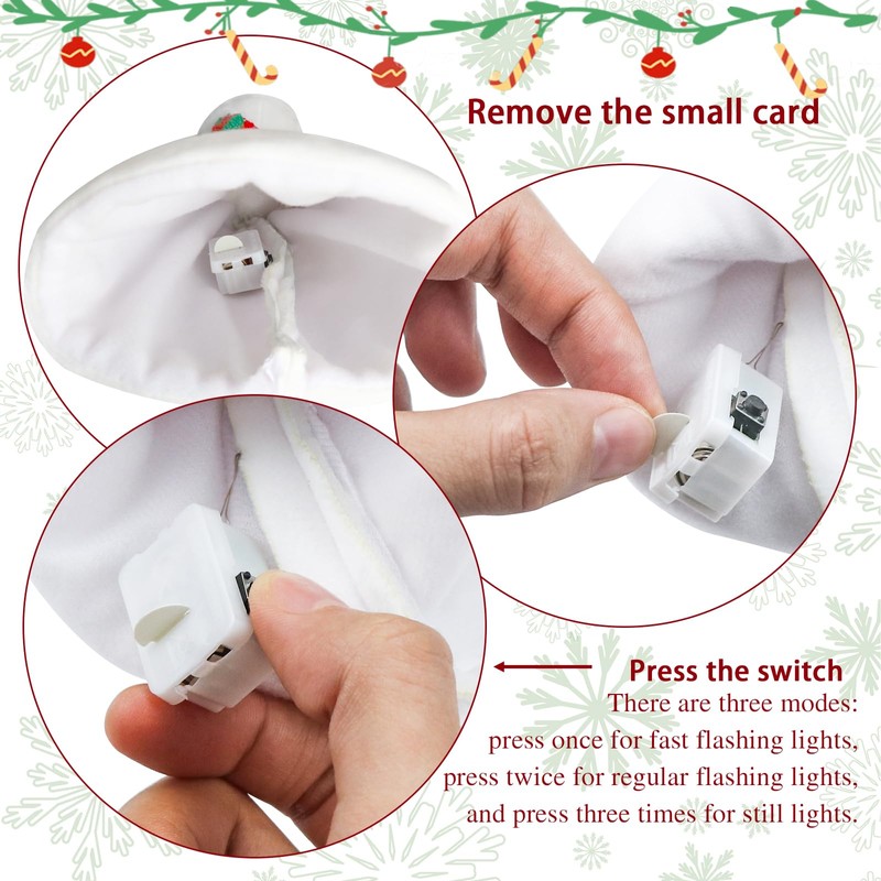Christmas Tree Topper Decoration Cat Angel with LED Light-Up Wings