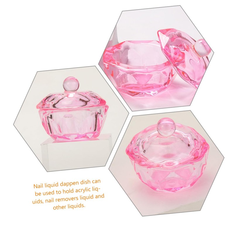 FRCOLOR Nail Art Tools 2pcs Crystal Dappen Dish Acrylic Powder