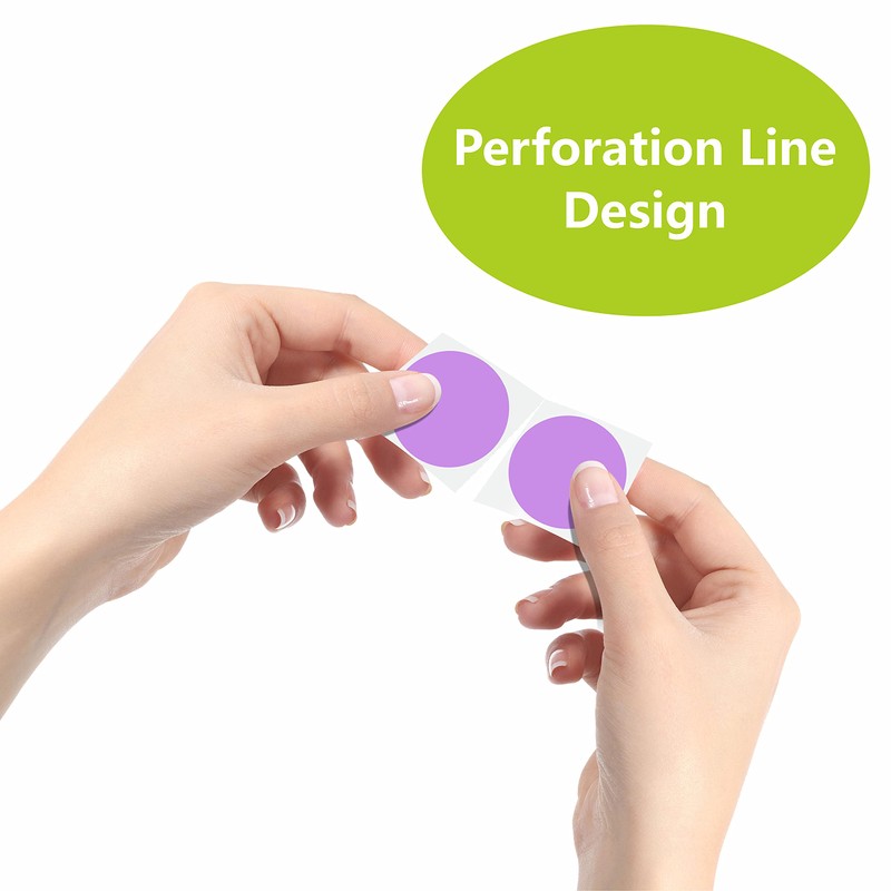 1500 PCS Purple Round Color Coding Circle Dots Inventory Stickers