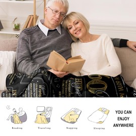 Eslygoily 60th Anniversary Wedding Gifts for Parents Grandpa Grandma Grandparents, 60 Years of Marriage Gifts for Couple Wife Husband, 60th Idea, Back in 1965 Throw Blanket 60x50