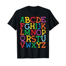 Colorful Uppercase Letters Alphabet learn ABCs boy girl kids T-Shirt
