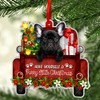 Black French Bulldog Ornaments Christmas Tree, Frenchie Red Car Aluminium