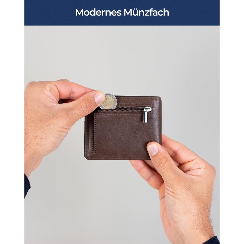 Lederhand Anao Wallet, dark brown, Classic