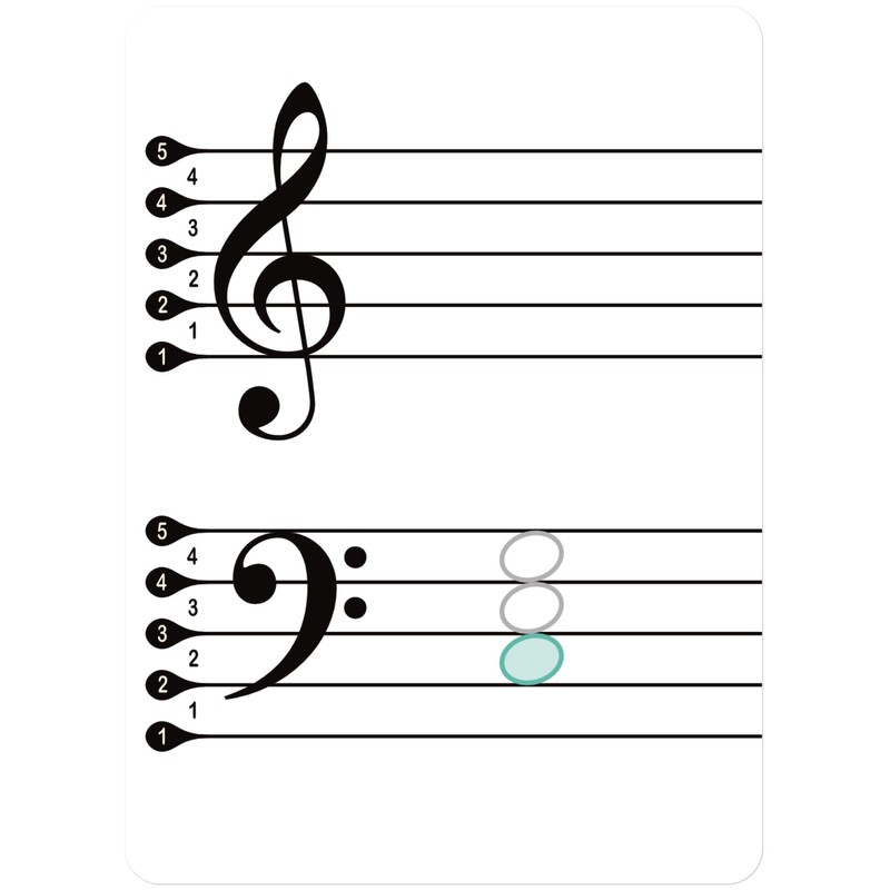 Key Stand Music Note Card Set / Sollasis