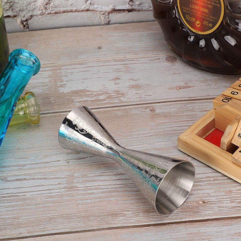 Stainless Steel Jigger Cocktail Shaker, 30ml/45ml with Scale Drink Wine