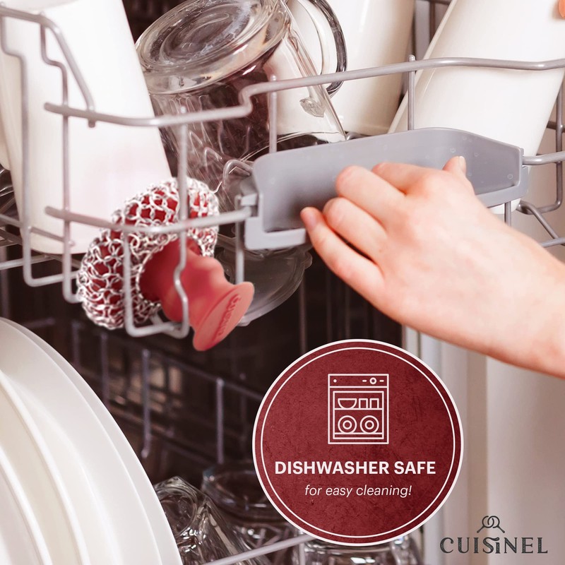 Cuisinel Cast Iron Chainmail Scrubber + Pan Scraper - Deluxe