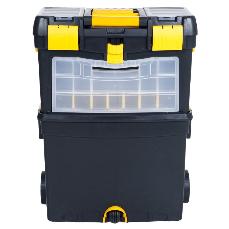 Portable Toolbox with Wheels - Stackable Tool Chest with Drawers