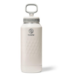 Takeya Sport 32 oz Triple-Insulated Stainless Steel Water Bottle, Straw Lid – Leakproof, Sweatproof, BPA-Free, Keeps Drinks Cold 36 Hrs, Hot 14 Hrs – Alpine