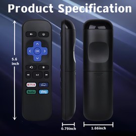Compatible with Roku Remote for Roku Box,Compatible with Roku Express Remote Replacement and Roku Player Remote Compatible with Premiere,1/2/3/4,HD,LT,XS,XD,(NOT for Roku Stick/TV).