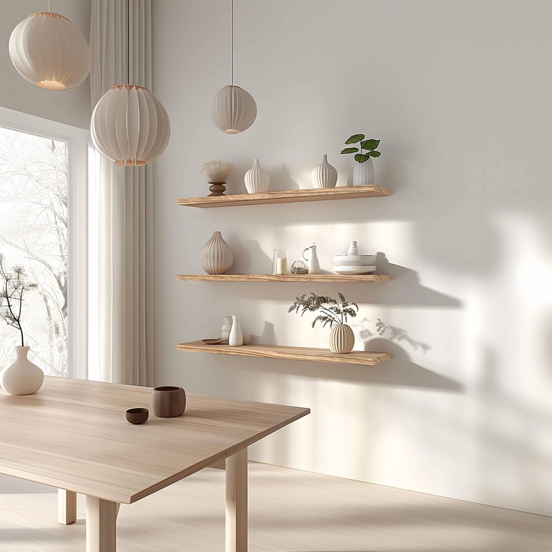 GXYAWPJ 36 Inch Floating Shelves for Wall Rustic Light Wood