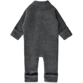 Mikk-line Walkooverall, Wollwalk Overall Baby, Baby Pyjamas Made of Wool for Baby and Toddler, 95% Wool, 100% Mulesing-Free Merino Wool, Pyjamas Baby Without Feet, Anthracite Mixture