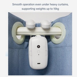 Smart Automatic Curtain Opener, Remote Control Electric Curtain Robot with Remote Control, Smart Curtain Device with High Performance Motor for Office Home, Roman Rod Track