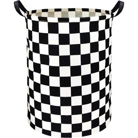 Laundry Basket hamper Storage Basket Car Toy Organizer Bins for Room Decor,Gift Basket for Bedroom(Racing Flag) - Color: Tulip