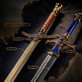 Superbuybox Game DLC Nightreign Rellana's Twin Blades Martial Arts Sword Game Collection Gift Desk Decor w/Display Stand